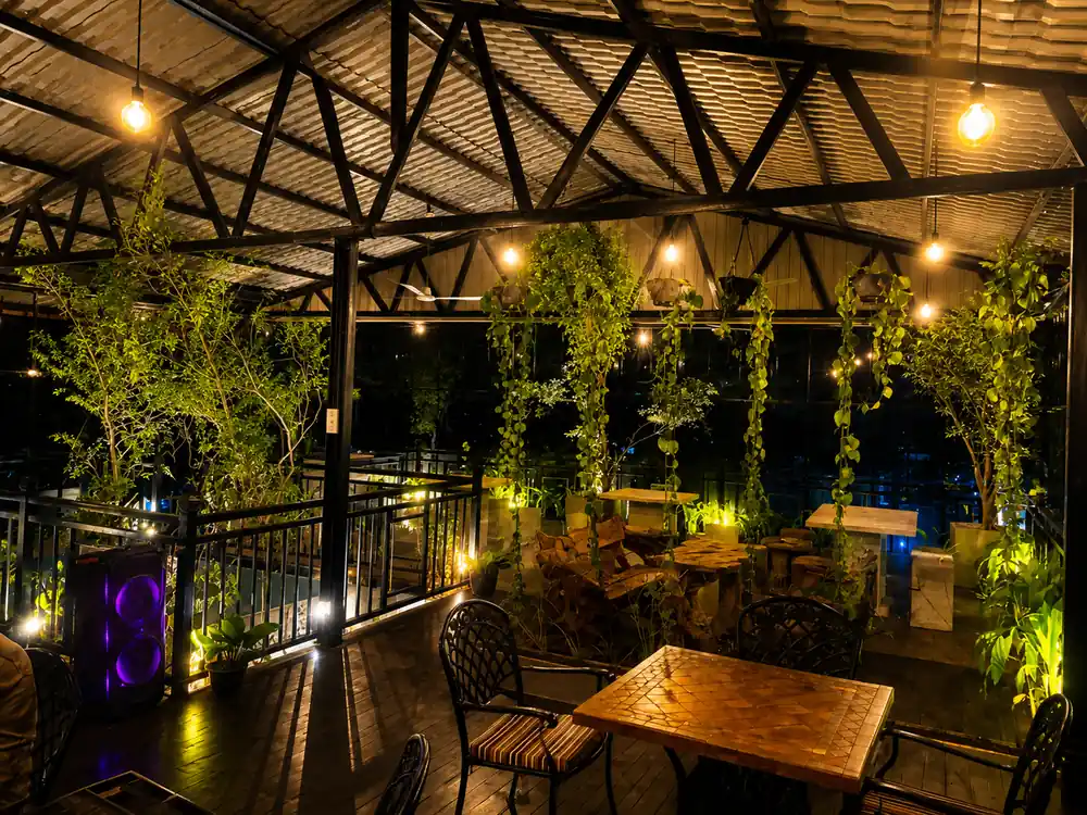 Rooftop restaurant at Hotel Rosenro.